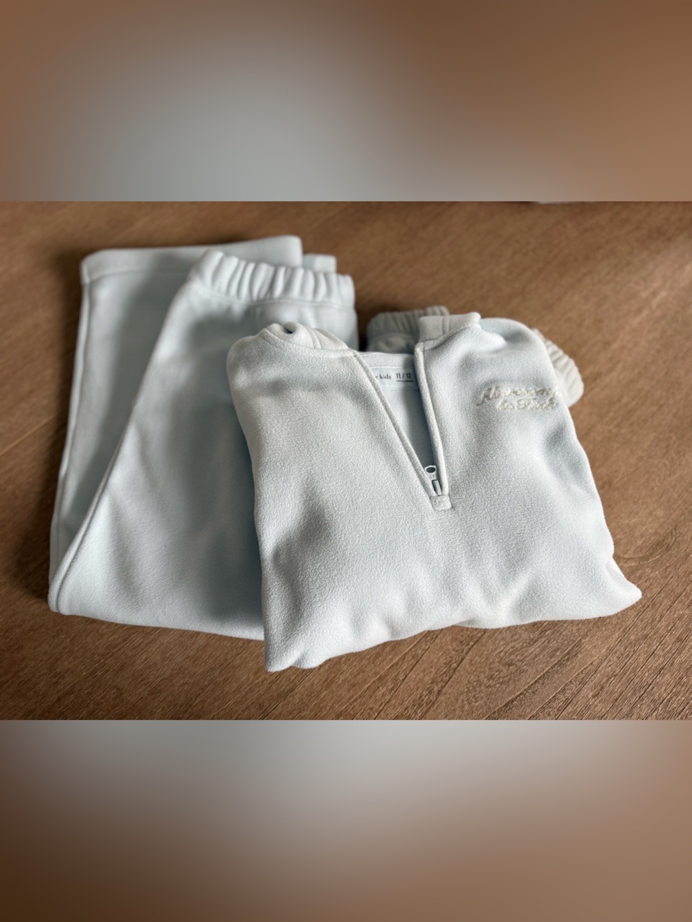 abercrombie kids Light Blue Fleece Jogger Set